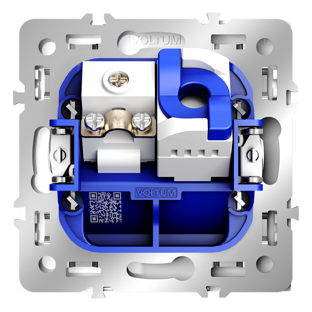 Розетка телевизионная встраиваемая VOLTUM S70 TV+RJ45 кат. 6, (белый глянцевый)