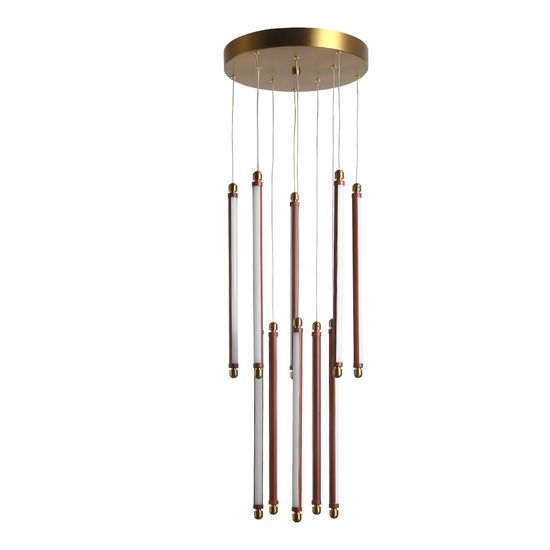 SL6225.303.10 Светильник подвесной ST-Luce Латунь/Терракотовый, Белый LED 10*6,5W 3000K BRICK