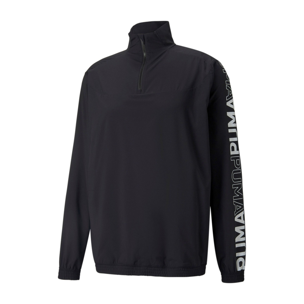 Мужская кофта теннисная Puma Train Woven Half-Zip Sweatshirt Men - Black