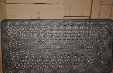 Стол из литого алюминия на 10 персон, бронзовый графит