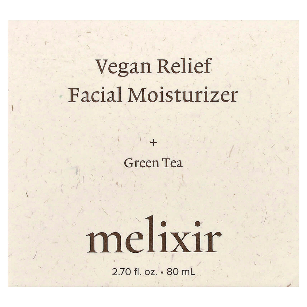 Melixir, веганский увлажняющий крем для лица с зеленым чаем, 80 мл (2,7 жидк. унции)