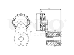 Ролик с натяжителем приводного ремня UNIO TNS-10307