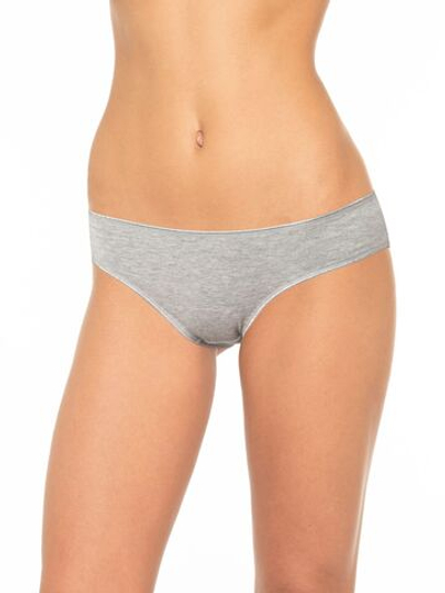 Классические трусики-слипы из хлопка (Размер: S) (Цвет: серый)