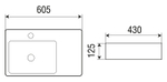 Раковина WeltWasser Elbach 2223 L 60 10000004573 Белый глянец