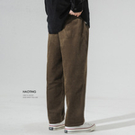 Winter Haiting прямые вельветовые повседневные брюки мужские толстые свободные