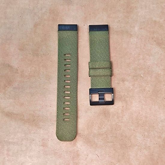 Ремешок нейлоновый 22 мм жакардовое плетение для Garmin MARQ / Epix / Fenix (47 мм)(Армейский зеленый)