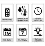 Часы настенные LED MIRROR DS-5501 White&White