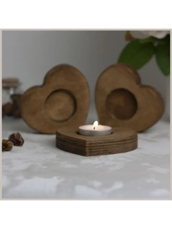 Подсвечник "Сердце" набор 3 штуки