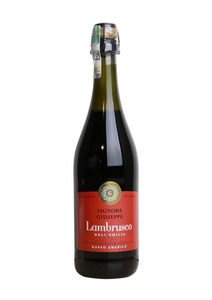 Вино игристое Signore Giuseppe Lambrusco dell&#39;Emilia 8%