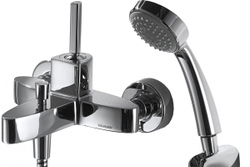 Смеситель для ванны с коротким изливом с аксессуарами Bravat Spring