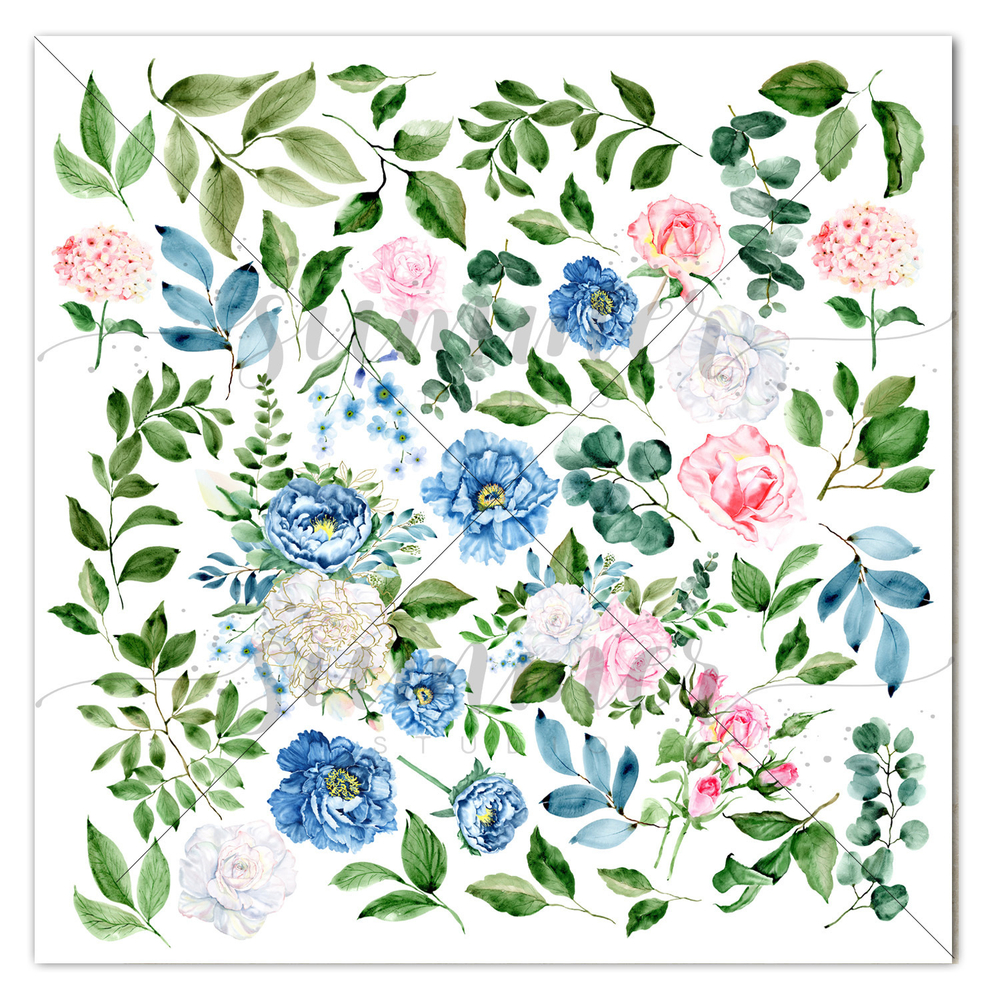 Лист для вырезания "Royal garden" 190гр, 20x20 см, SS11102020-7obl