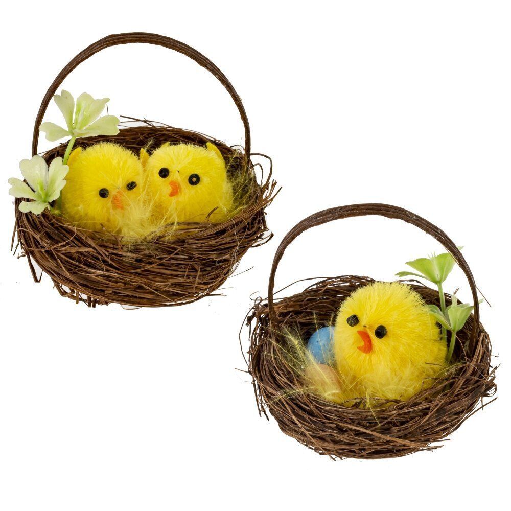 GAEM Набор из 2-х изделий декоративных "Гнездо пасхальное", L11 W6 H6 см