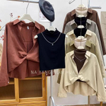 Комплект из женской рубашки и топа