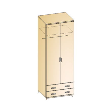 Шкаф для одежды и белья Грейс ШК-5005