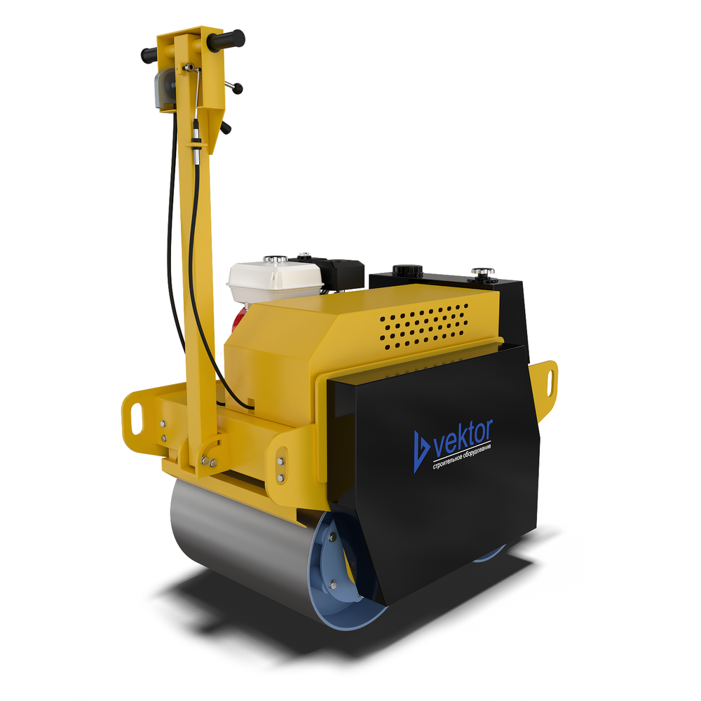 Виброкаток Vektor VRDR-600 двухвальцовый, бензиновый - [483 кг / Honda GX270]
