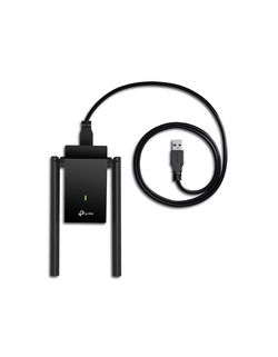 TP-Link Archer T4U Plus, AC1300 Двухдиапазонный Wi Fi USB адаптер высокого усиления, до 400 Мбит/с на 2,4 ГГц + до 867 Мбит/с на 5 ГГц, 2 внешние антенны, USB 3.0, удлинительный кабель