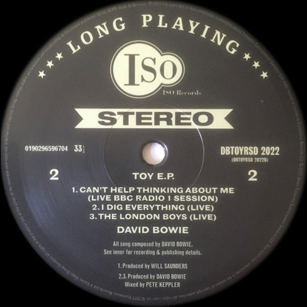 David Bowie / Toy (Limited Edition)(10" Vinyl EP)