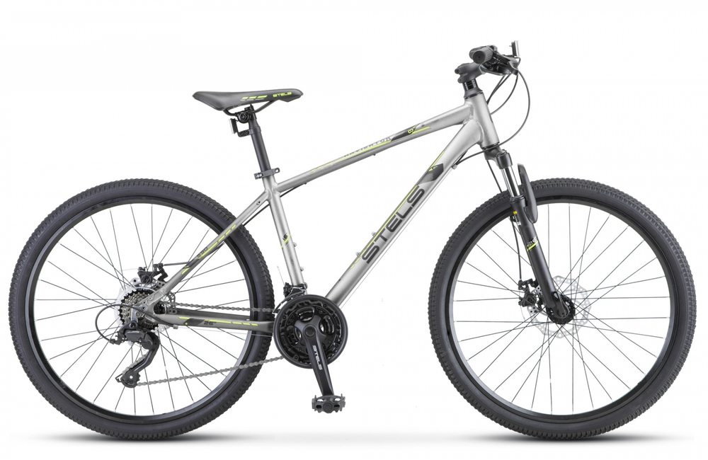 Велосипед 26" Stels Navigator-590 MD,рама 16,серый/салатовый