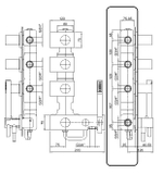 Fantini Встраиваемая часть термостата с 1 вентилем + 3 свободных вентиля, хром 19 02 4714A