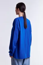 Лонгслив Гербарий Ромашка Ярко-синий