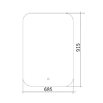 Зеркало Azario Паллада 70 см LED-00002242 с подсветкой