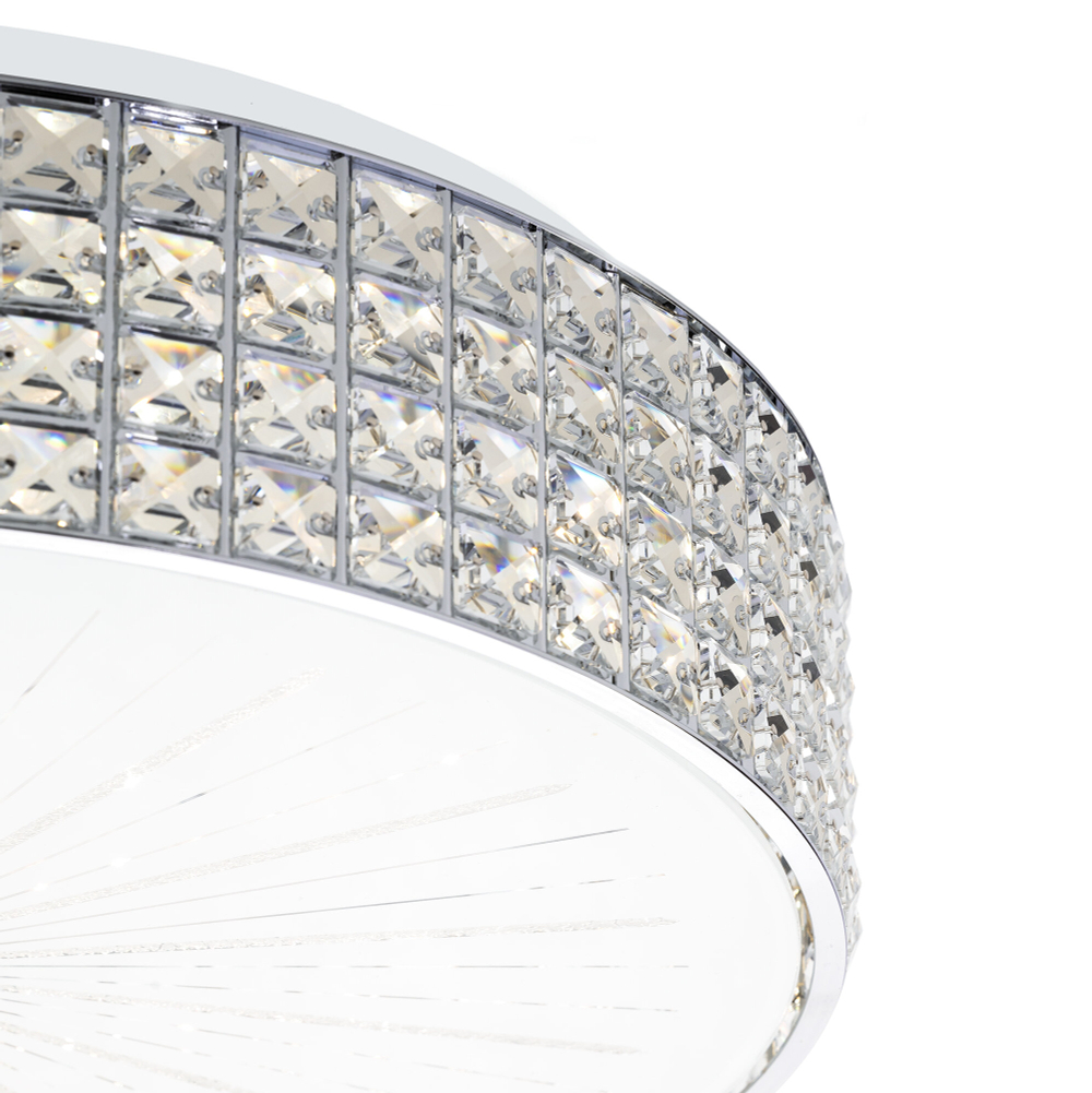 Citilux Портал CL32418G1 LED RGB Люстра хрустальная с пультом Хром