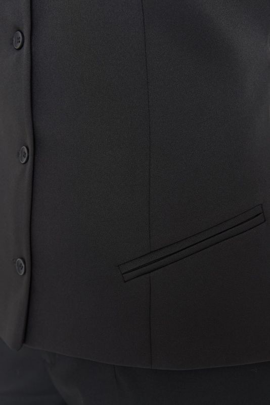 Жилет приталенный, черный