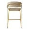Полубарный стул Turin бежевый с золотыми ножками