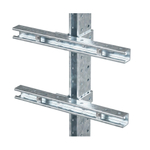 Комплект монтажных профилей на стойку для крепления 1 оболочки винтами din 84 M6X40 4 шт. , горячеоцинкованный, длина 300 мм