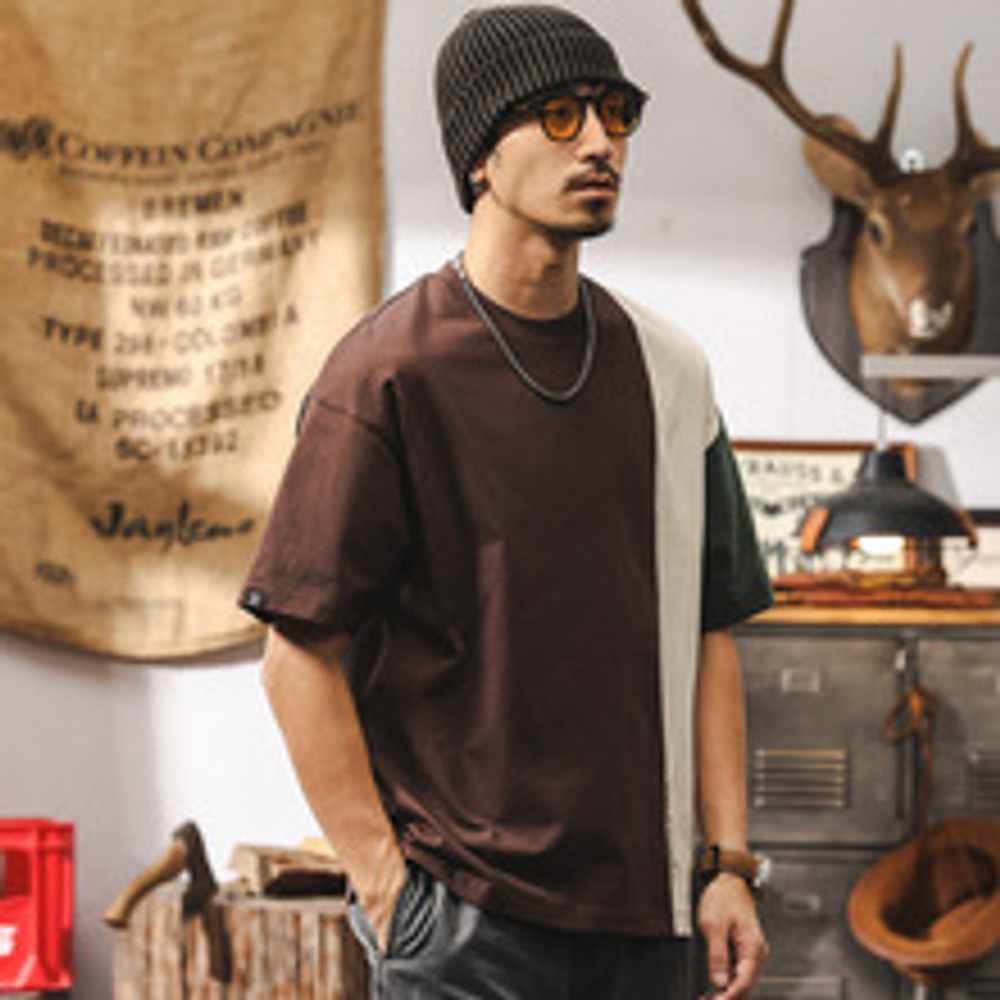 футболка мужская с короткими рукавами комбинированные цвета