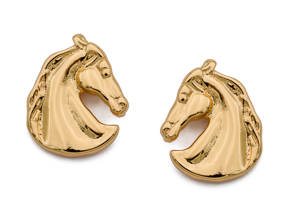 Серьги "Horse" 18мм (зеркальные)