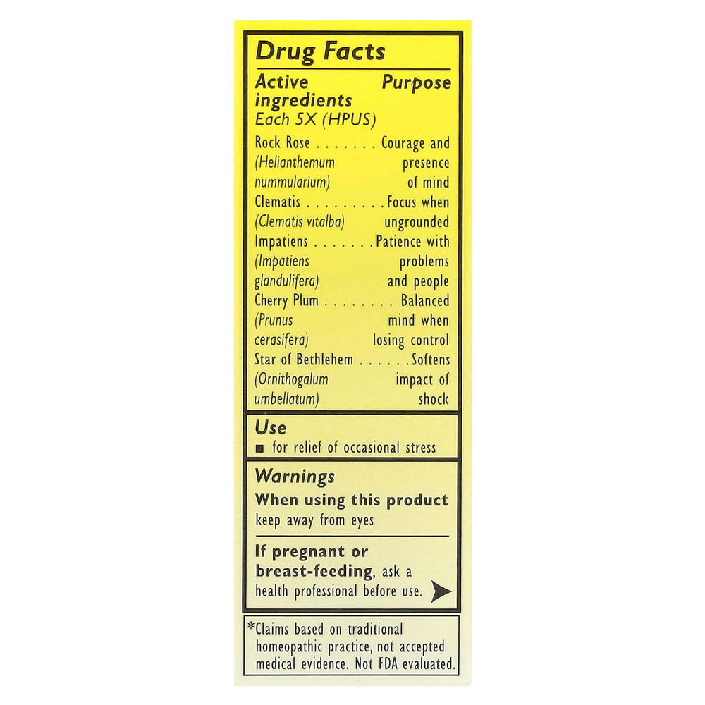 Bach, Original Flower Remedies, Rescue Remedy®, натуральное средство для снятия стресса, 10 мл (0,35 жидк. унции)