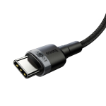 Type-C Кабель Baseus Cafule Flash Charging Type-C For Type-C Cable PD2.0 100W (20V/5A) 2m - Gray+Black