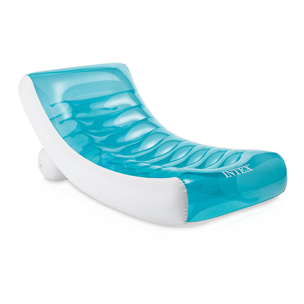 Надувной матрас шезлонг для плавания Intex 56874 Splash Lounge 191х99 см до 100 кг с подстаканником и ручками