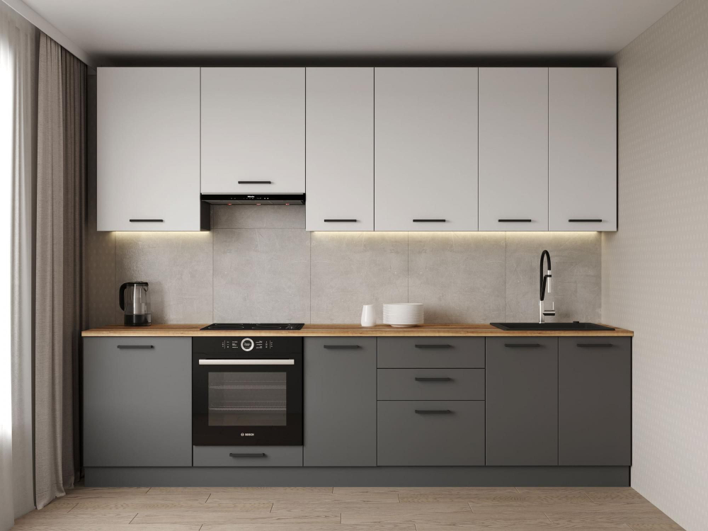 Кухонный гарнитур Вегас 3000 (верх 950 мм) столешница 26 мм