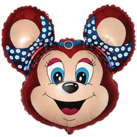 Шар (14"/36 см) Мини-фигура, Бабси-Маус, красный 1 шт.