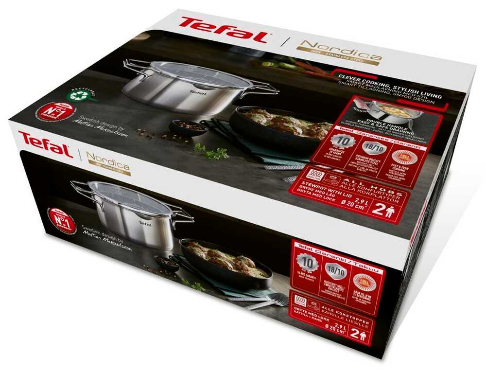 Кастрюля с крышкой Tefal Nordica 3л 20см H8524435
