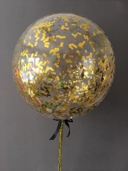 Воздушный шар 18″ с конфетти надутый гелием, в ассортименте