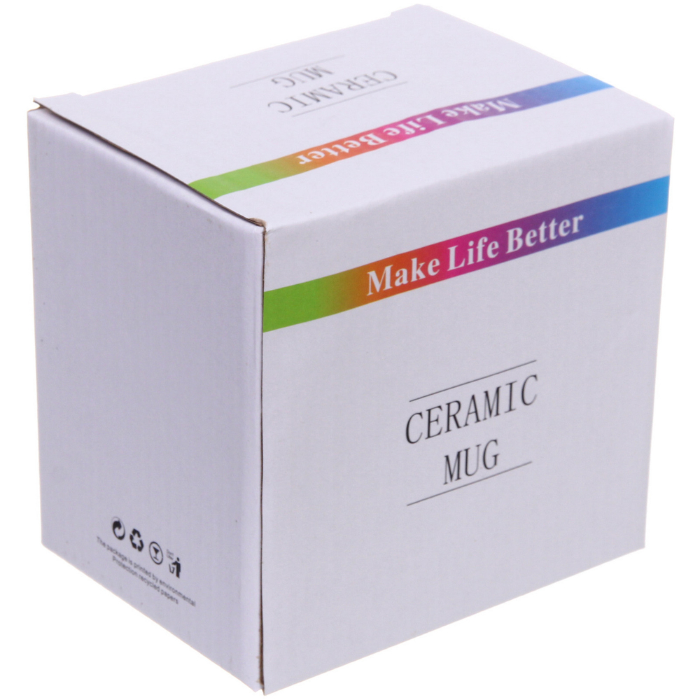 Кружка керамическая 450мл «MERRY CHRISTMAS « с крышкой и ложкой