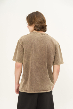 Футболка KUL'TURA "Premium" Garment Dyed Коричневый