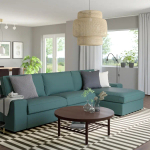 3-местный диван и шезлонг - IKEA KIVIK, 83x95/163x318см, синий, КИВИК ИКЕАЕА