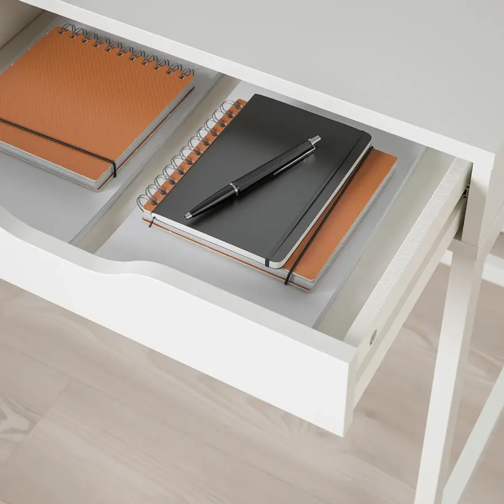 Письменный стол с ящиками - IKEA ALEX/АЛЕКС ИКЕА, 100x48 см, белый