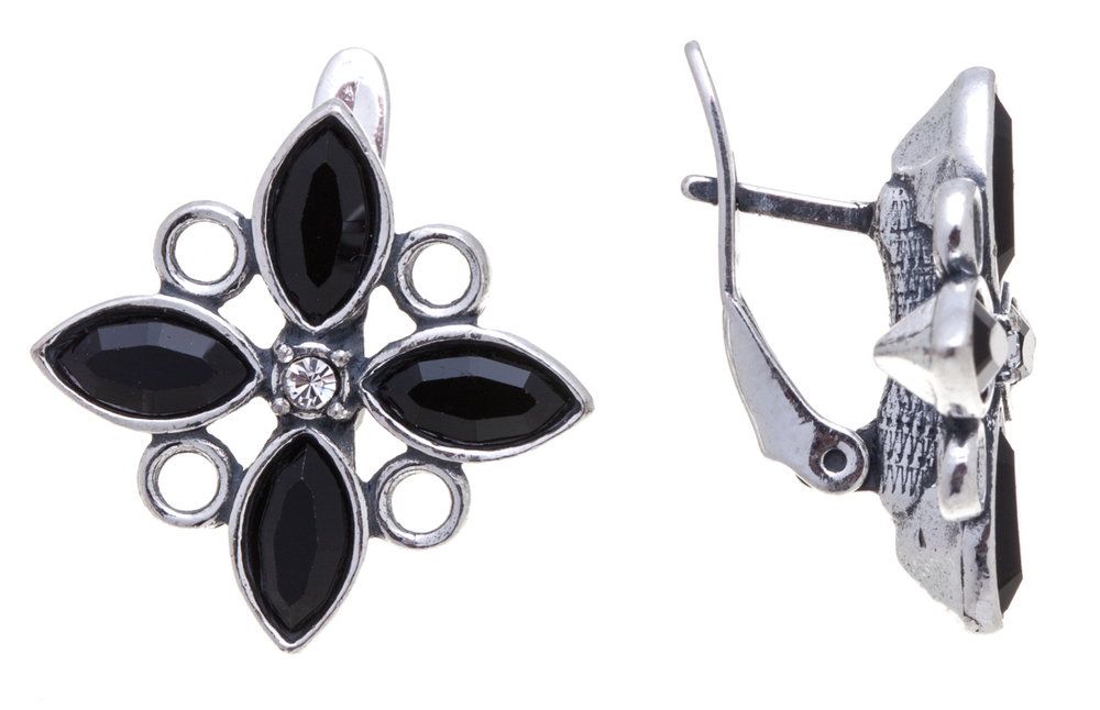 "Павия" серьги в серебряном покрытии из коллекции "Пастель" от Jenavi  с английским замком