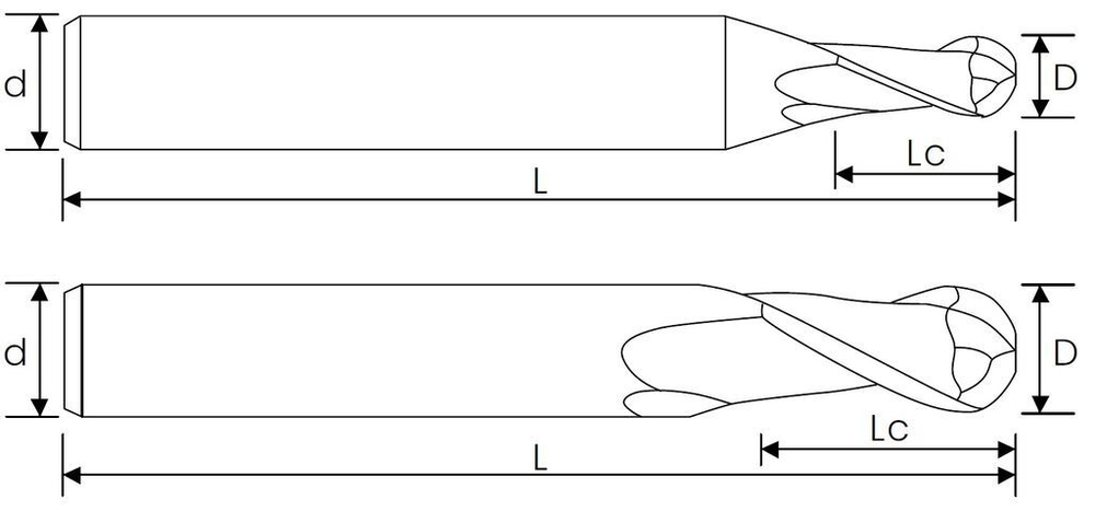 R0.75*50*3*d4*2F фреза концевая сферическая