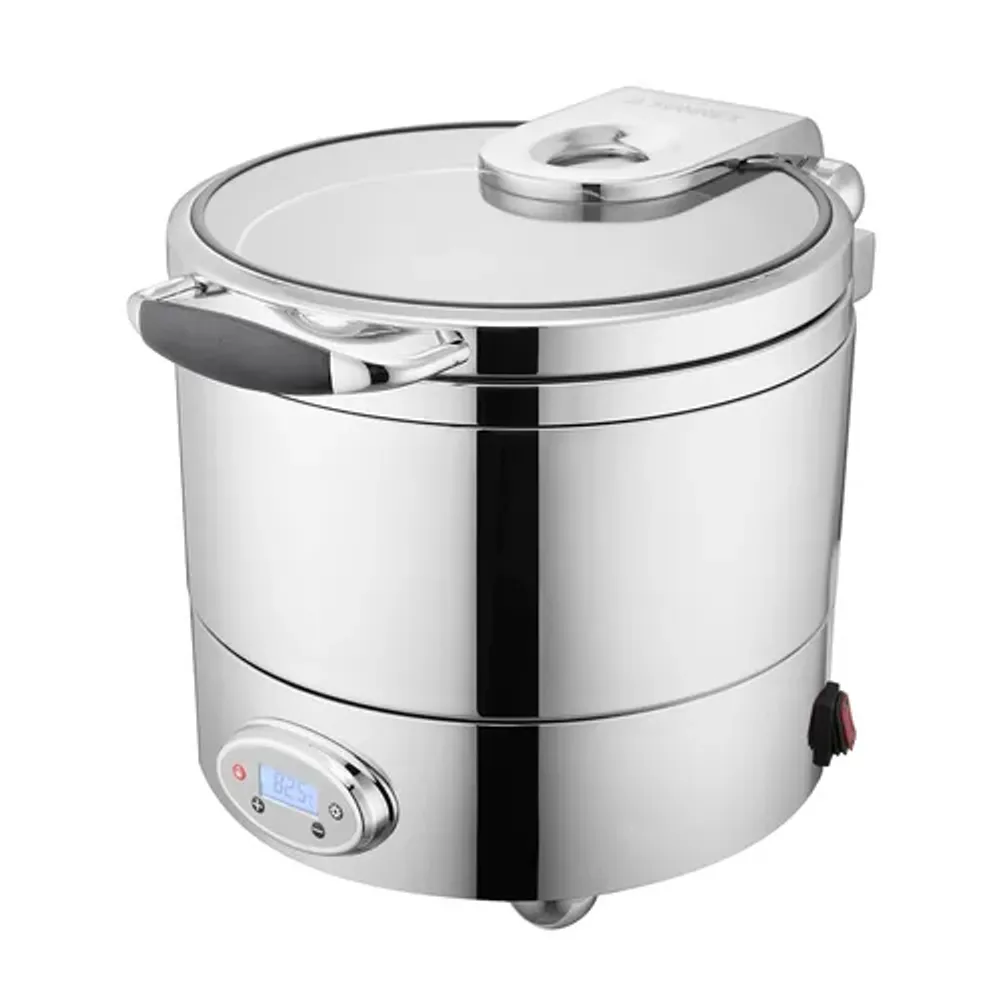 Мармит суповой 10 л электрический 220V 900W с откидной крышкой и окном и дисплеем "Burano" SUNNEX