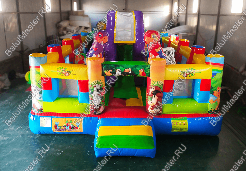 Надувной батут "Попугайчики"