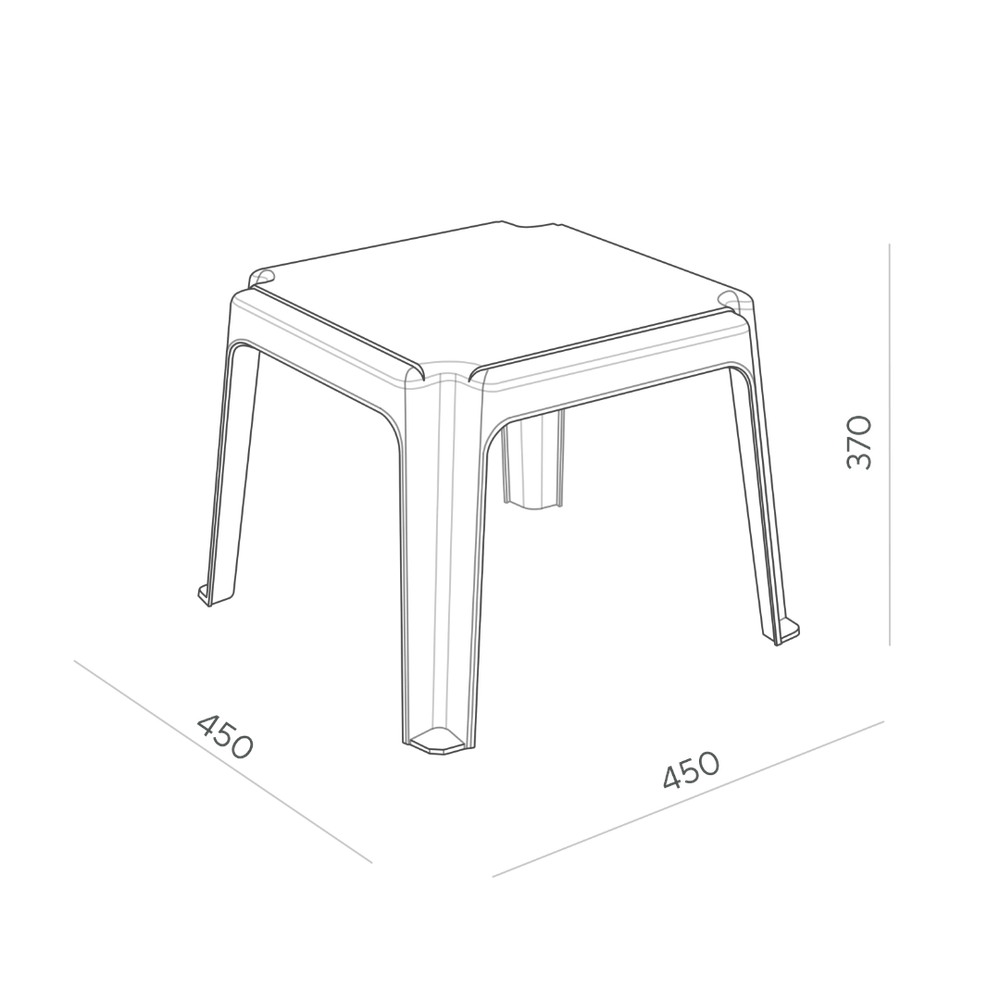 Столик для шезлонга «Элластик». Цвет: Грэй (Бежево-серый).