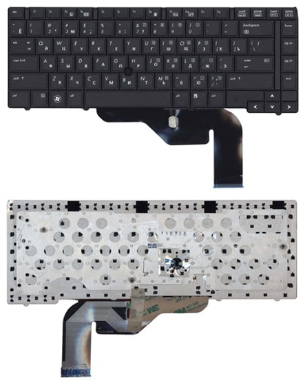 Клавиатура для ноутбука HP Probook 6455B 6440b 6445b 6450b Series Black without Point stick  Черная