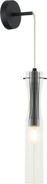 Светильник подвесной настенный 1*Е14 2184/02/01PW чёрный Monne Stilfort