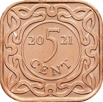5 центов 2021 Суринам